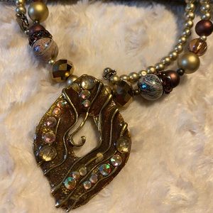 Treska Brown & Copper Necklace
